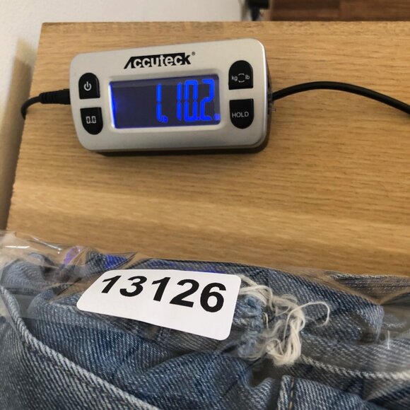 Forever 21 Jeans Womens 25 90s Fit Blue Colorblock Relaxed Frayed Button Fly NWT - Picture 11 of 11